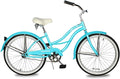 MICARGI 24/26 Inch Adult Cruiser Bicycle Hybrid Bike 1/7 Speeds Commuter Bike for Women, Men, Seniors,Step-Through or Step-Over Bike Steel Frame Multi Colors Style