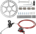 Mini Bike Hydraulic Disc Brake Kit SENJWARM, with Hand Brake Master Cylinder Caliper 50 inch, Compatible with Mini Bike Baja Doodlebug DB30 Blitz Dirt Bug Racer Coleman Predator 79cc 97cc 2.8hp