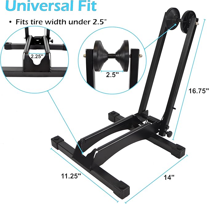 Lumintrail Bike Floor Foldable Storage Stand for Mountain and Road Bicycle Indoor Outdoor Garage Storage