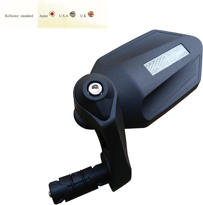 MEACHOW New Bar End Bike Mirror, Crystal UHD Automotive Grade Glass Lens E-Bike Mirrors, Scratch Resistant, Safe Rearview Mirrors, (Blue Left Side) ME-022LB