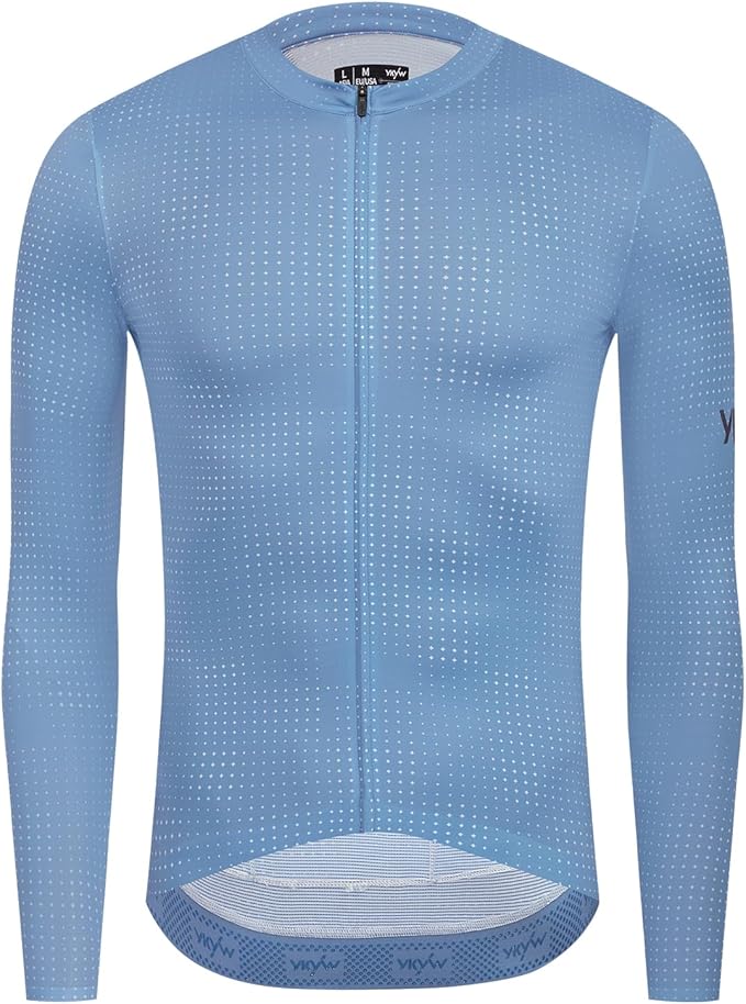 YKYWBIKE Cycling Jersey Men Long Sleeves Bike Jersey with Pockets Breathable MTB Biker Shirts Biking Shirts for Men Cycling