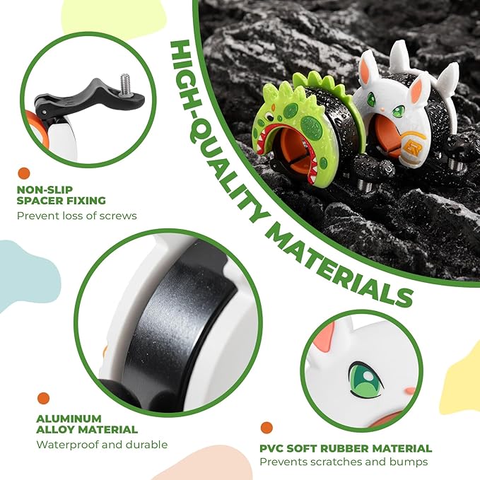 ROCKBROS Bike Bell Aluminum Alloy Bicycle Bell Mountain Bike Bells for Kids Adults with Loud Sound and Fit for 0.87-1in/22-25.4mm Bicycle Handlebars