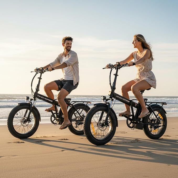 WINDHORSE 16"/ 20" Folding Electric Bike for Adults, 630W/ 983W Peak Electric Bicycle, 20MPH, 20-35/40-70 Miles Range, 288Wh/ 748.8Wh Removable Battery, UL Certified Commuter Ebike