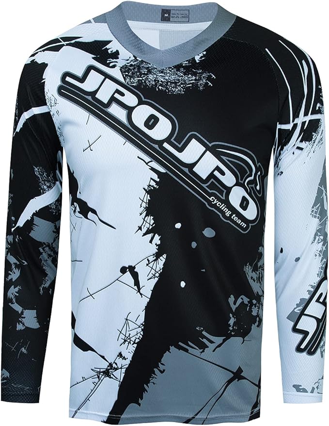 Men's Mountain Bike Jersey Long Sleeve Off-Road Clothing Downhill&Motocross Shirts Breathable/Moisture-Wicking Tops