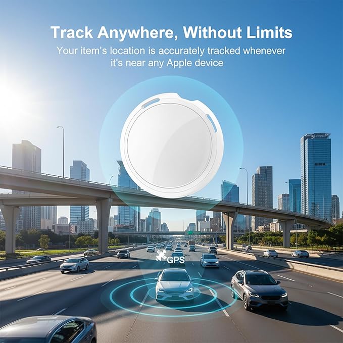 Mini GPS Tracker for Car Work with Apple Find My (iOS Only) Real Time Global Coverage Locator Tracking Devices for Vehicles Hidden Magnetic Case for Kids Dogs Cats Truck No Subscription No Monthly Fee