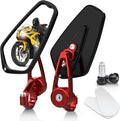 MICTUNING CNC Motorcycle Mirrors - 7/8" (22mm) Bar End Rear View Mirrors Compatible with Most Honda Grom, Yamaha, Kawasaki, Ducati, Suzuki and More - Red