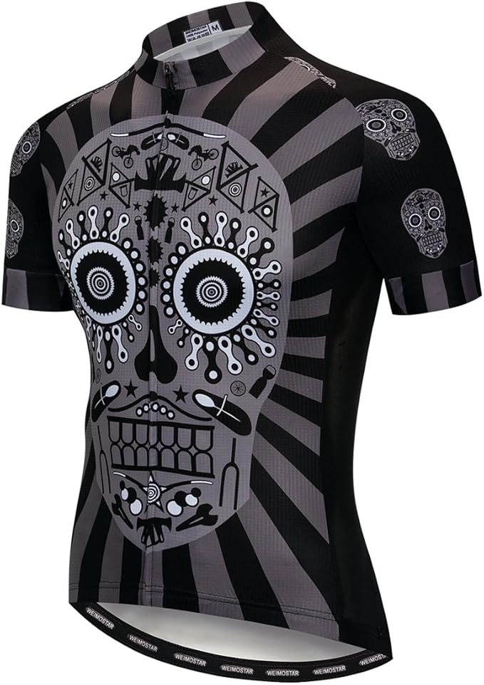 Cycling Jersey Men Full Zip Bike Shirt Racing Top Bicycle Clothing