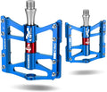 ROCKBROS 4 Bearings Mountain Bike Pedals MTB Padals Platform Flat Bike Pedals Aluminum Alloy 9/16"