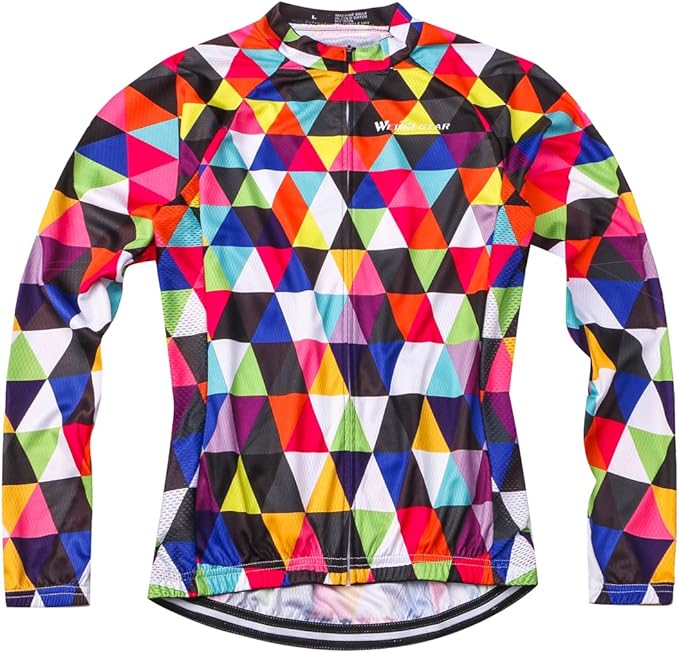 Weimostar Men's Cycling Jersey Short Sleeve Bike Clothing Multicolored Diamond