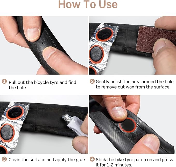 VOSAREA 48Pcs 30mm Motor Bicycle Bike Tyre Tire Inner Tube Puncture Rubber Patches Repair Kit