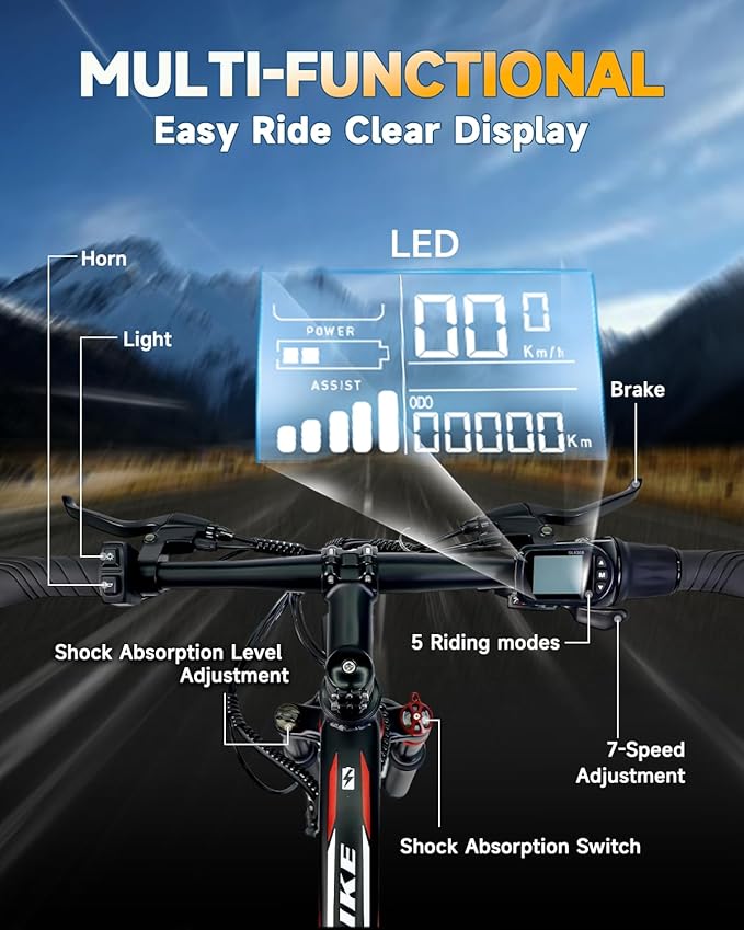 APYEAR Electric Bike for Adults, Ebike, Electric Bicycle with 576WH Removable Battery,14"/26" Folding Ebike, 20MPH,20+ Miles,500W/750W High Motor,Multi-Shock Absorption,Commuting Mini E Bikes