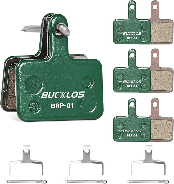BUCKLOS Bike Disc Brake Pads for TRP Tektro Shimano MT200 Deore Br-M575 M525 M515 T615 T675 M505 M495 M486 M485 Ridstar Q20,Bicycle Disk Brakes Pads for Mountain Bike/Electric Bike/Road/Scooter/Ebike