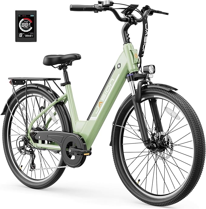 Jasion Roamer/ST/YC1 Electric Bike for Adults, 26" Commuter Ebike 1200W 528WH Removable Battery, 28MPH 62miles, Electric Bicycles for Women/Man, UL2849 Certified