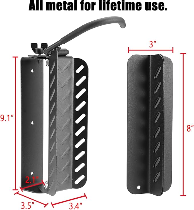 All Metal Bike Wall Mount Vertical, Swivel Bike Hangers For Garage, Bike Rack Garage Wall, Bicycle Hooks, Garden Indoor Outdoor Storage, All Metal (1Pack)