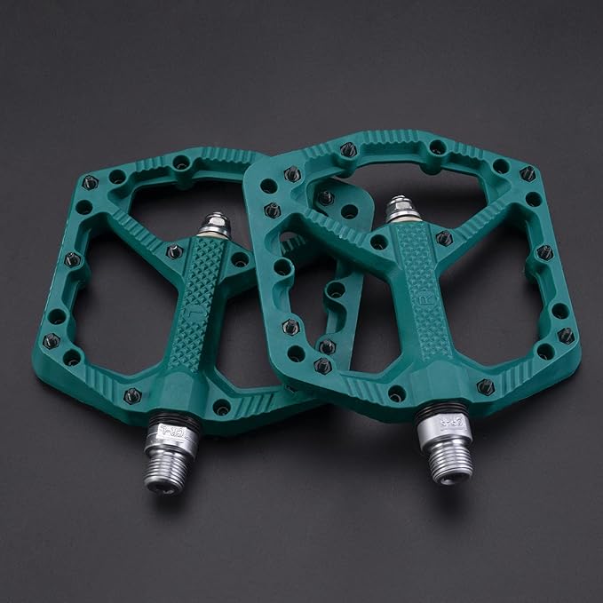 ROCKBROS Mountain Bike Pedals Flat MTB Pedals Nylon Fiber Bicycle Platform Pedals for Road Mountain BMX MTB Bikes