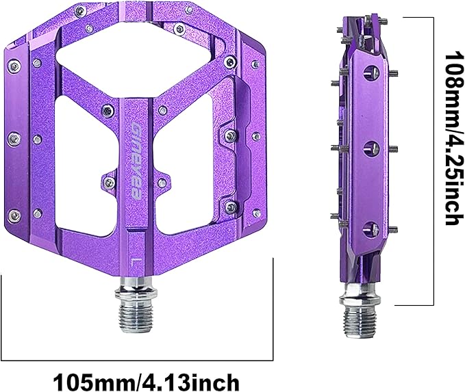 Mountain Bike Pedals, Aluminum Alloy Flat Platform, 9/16" Sealed Bearing, Lightweight Bike Pedals for MTB BMX Road Bicycle