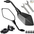 【2026 Upgraded】Motorcycle Convex Rear View Mirror, Mirrors For Bike,motorcycle,atv,scooter, with M8 M10 Threaded Bolt, with 7/8" Handle Bar Mount Clamp Compatible with Cruiser, Suzuki, Honda,Victory