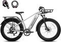VELOWAVE Electric Bike for Adults Peak 1200W BAFANG Motor 28MPH Mountain Ebike 47.97V 14.4AH Removable LG Cells Battery 26'' Fat Tire E Bike Shimano 7-Speed