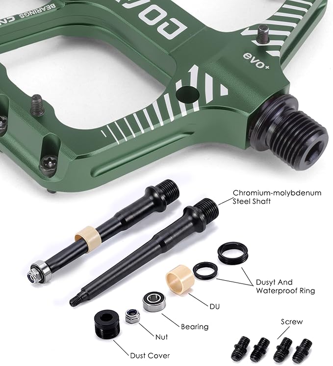 Bike Pedals 9/16" Lightweight Non-Slip Bicycle Platform Pedals - Fits Most Adult Bikes & Mountain Bikes &MTB, Road Bikes and Slip-Resistant Design