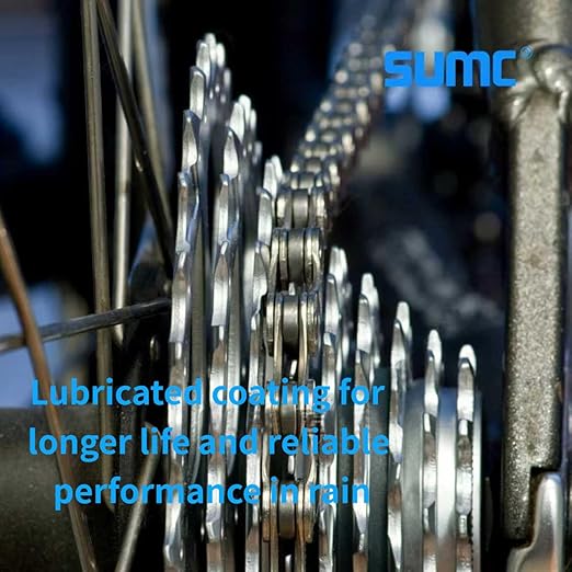 Heavy Duty Ebike Chain 6/7/8 Speed 136 Links, High Tensile Anti-Break, Anti-Corrosion & Anti-Rust Electric Bicycle Drive Chain
