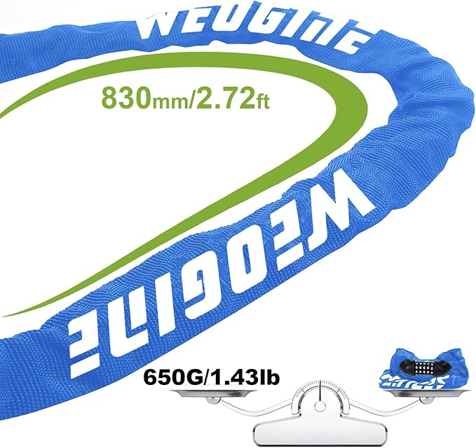Bike Lock with Numbers and high Security Level, Bike Chain Lock, Bicycle Locks, 5 Digit Combination Lock for Bike, Bicycle, Scooter, Motorcycle, Door, Gate, Fence