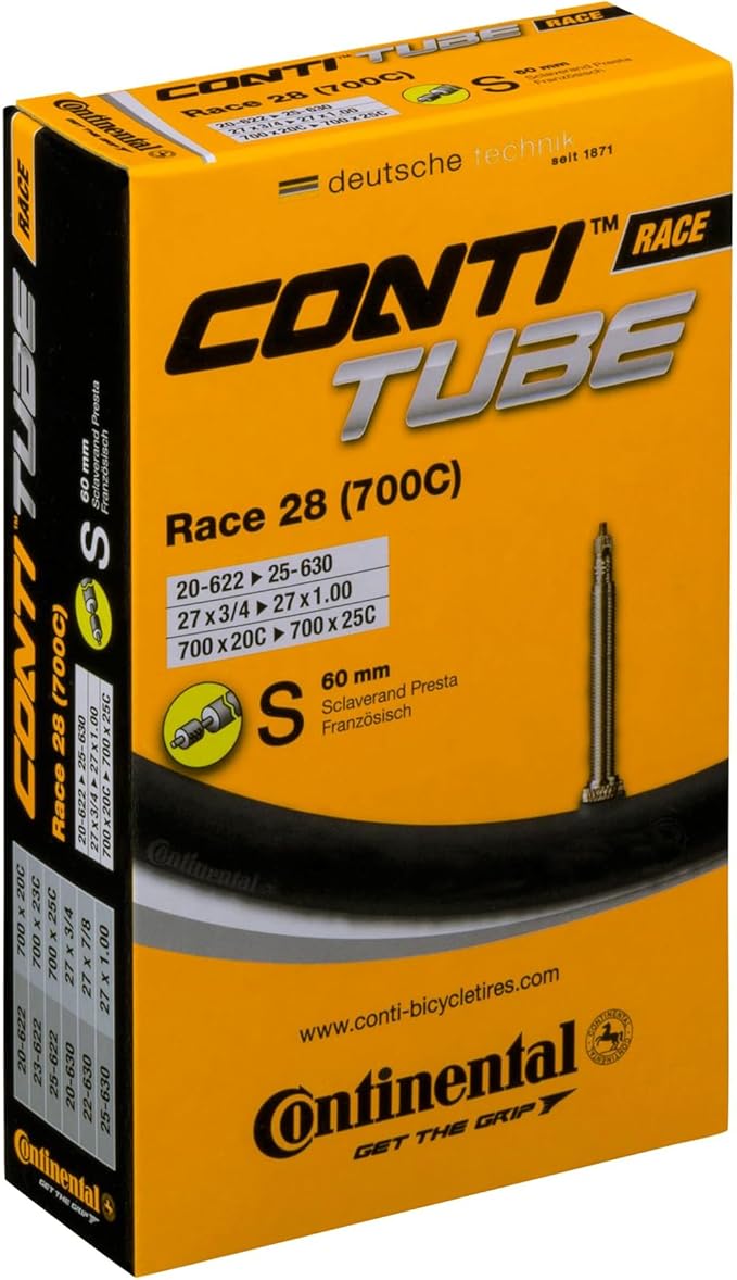 Continental Race 28 700 x 20-25c Bike Inner Tubes (Pack of 3) - Presta 60mm Long Valve
