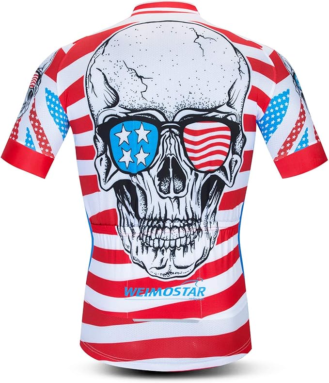 Men's Cycling Jersey Short Sleeve Bike Shirts Bicycle Jacket with Pockets