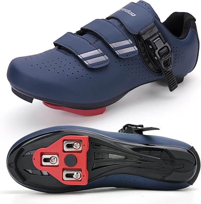 Mens Womens Cycling Shoes Compatible with Pelaton Bike Shoes Road Bike Shoes Riding Bicycle Pre-Installed with Delta Cleats Clip Indoor Outdoor Pedal