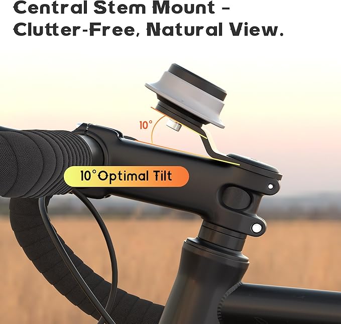 Bike Computer Mount Compatible with Garmin Edge, iGPSPORT, XOSS - Aluminum Cycling GPS Mount with Secure Dual-Lock, Quarter-Turn Release, Fit Edge 1050 1040 840 540 and More MTB Bicycle Computer