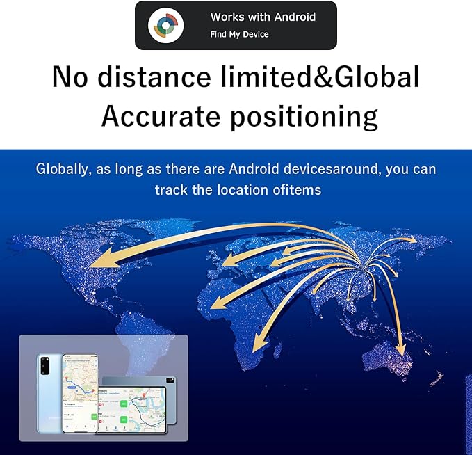 Smart Tracker Tags,Smart Tracker(2025), Works with Google's Find Hub/Find My Device (Android Only) App, Tracker Tag Locator for Keys, Luggage, Satchel, Backpack (Not for Apple Devices)