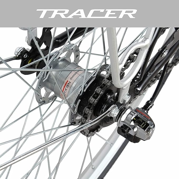 Tracer Osaka Hybrid Bikes for Women/Men,Steel Frame, 7-Speed/Inter-3 Speed, 700c Wheels,City Bike,Comfort Bike,Commuter Bike,Womens Bike Multiple Color