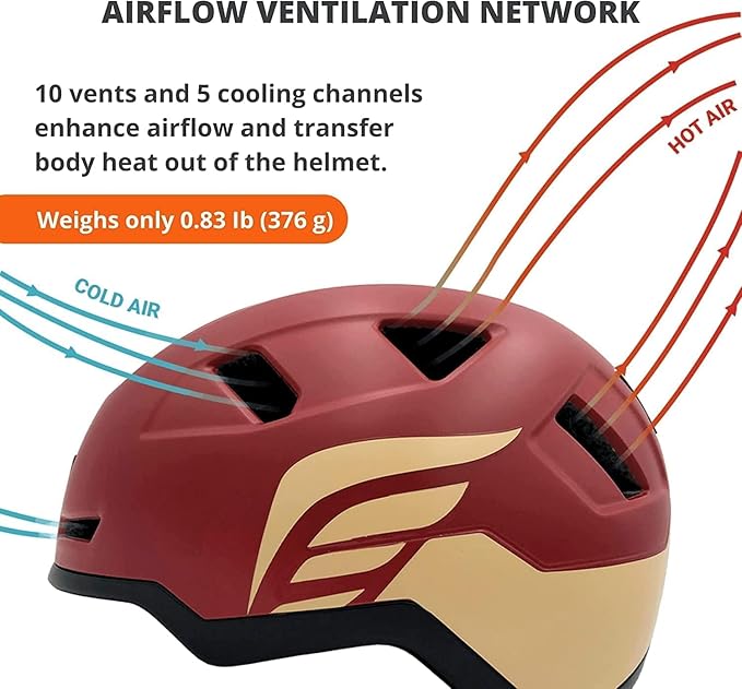 XNITO Bike Helmet with LED Lights - Urban Bicycle Helmet for Adults, Men & Women - CPSC & NTA-8776 Dual Certified - Class 3 E-Bikes, Scooters, Onewheel, Commuter, Mountain