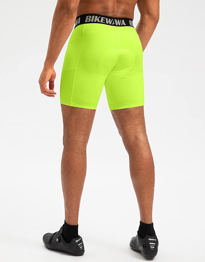 Men's 4D Padded Bike Shorts Cycling Underwear Biking Bicycle Padding Shorts for Men Side Pockets