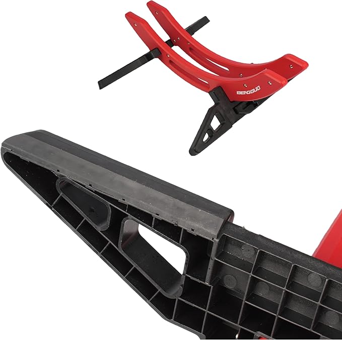 Bike Rack & Floor Stand – Heavy-Duty Adjustable Bicycle Stand for Garage/Home, 20-29" Road/MTB/BMX/Commuter/Kids Bike, 1-Bike Indoor Parking Rack, Red