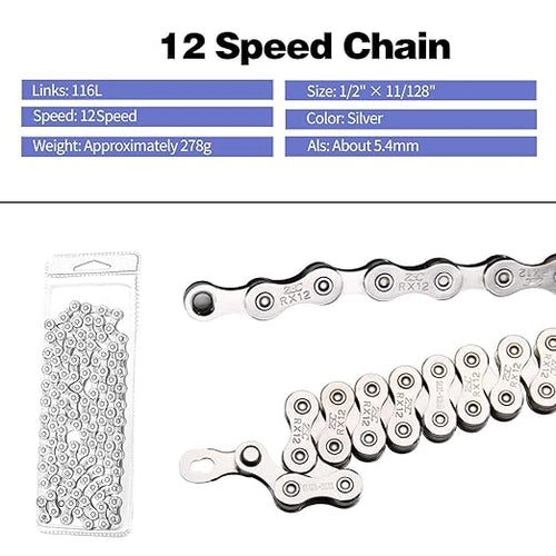 12 Speed Bike Chain, Bike Chain for Road Mountain Racing Cycling