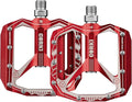corki Extra Large Mountain Bike Pedals Flat, Aluminum Alloy MTB Pedals, Wide Platform Pedals 9/16"(Black Red Purple Green)