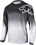Men's Mountain Bike Shirts Long Sleeve MTB Off-Road Motocross Jersey Quick Dry&Moisture-Wicking