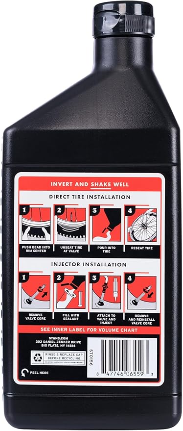 Stan's NoTubes Tire Sealant, Long Lasting Flat Prevention, Ultra Fast Sealing, up to 1/4" punctures, Proactive Tire Repair, for Mountain, Road, Gravel, Cyclocross, and Commuter Bikes