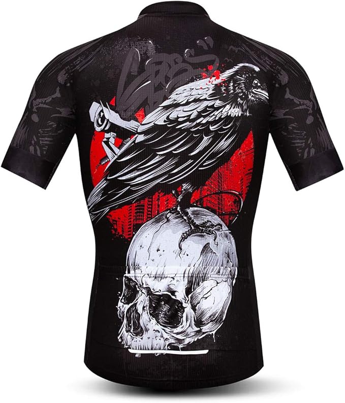Men's Cycling Jerseys Wolf Print Bicycle Shirts Summer Road Bike Clothes Quick Dry Breathable