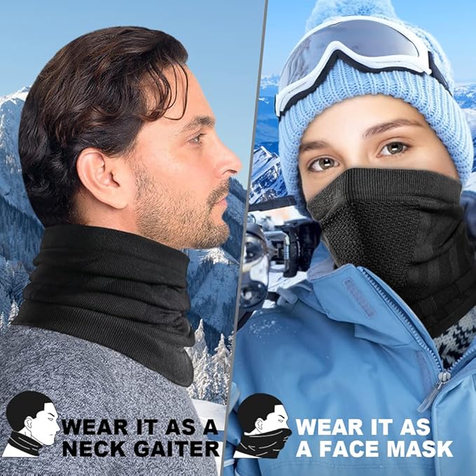 WTACTFUL Winter Neck Warmer Gaiter Windproof Face Mask Balaclava Bandana for Ski Snowboard