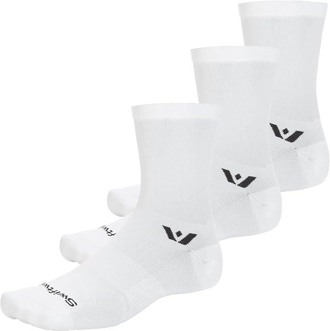 Swiftwick - ASPIRE Mid-Crew Cycling Socks, Maximum Breathability, Moisture Wicking