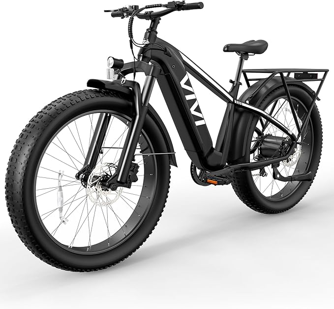 Vivi ACE01 Electric Bike for Adults,26" x 4.0 Fat Tire Ebike,1500W Peak Motor Torque Sensor Electric Mountain Bike,25MPH Electric Bicycle with 48V 15AH Battery,Hydraulic Brake,SGS Certified to UL2849