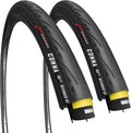 Fincci 700x25c Tire - Road Bike Tires 25-622 with 1 mm Nylon Anti Puncture - Black 700c Bike Tire Puncture Proof with Kevlar for Racing, Hybrid, Folding Bicycles - Flatless Bike Tires 28 inch