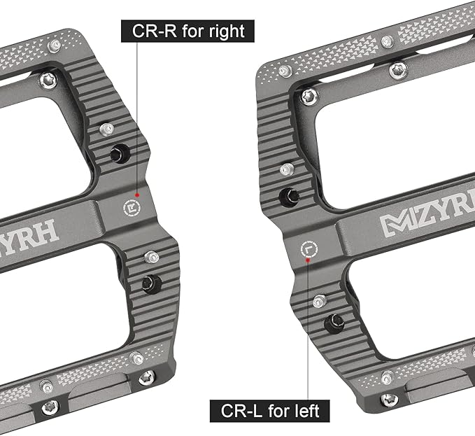 MZYRH Road/Mountain Bike Pedals MTB Pedals Bicycle Flat Pedals 3 Bearings 9/16” Aluminum Alloy Bicycle Platform Pedals for BMX MTB