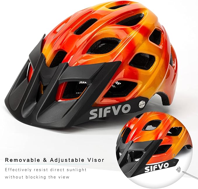 Kids Bike Helmet for Boys and Girls Ages 8-14 Adjustable Youth Helmet with Detachable Visor Lightweight, Safe & Stylish Cycling Bicycle Helmets for Kids 54-57cm