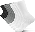 PAPLUS Compression Athletic Crew Socks (6 Pairs) for Men & Women