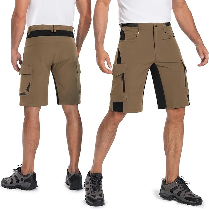 Ally Mens Mountain Bike Shorts 4D Padded Bike Shorts Baggy Cycling Biking Bicycle Biker Shorts Loose-fit with 6 Pockets