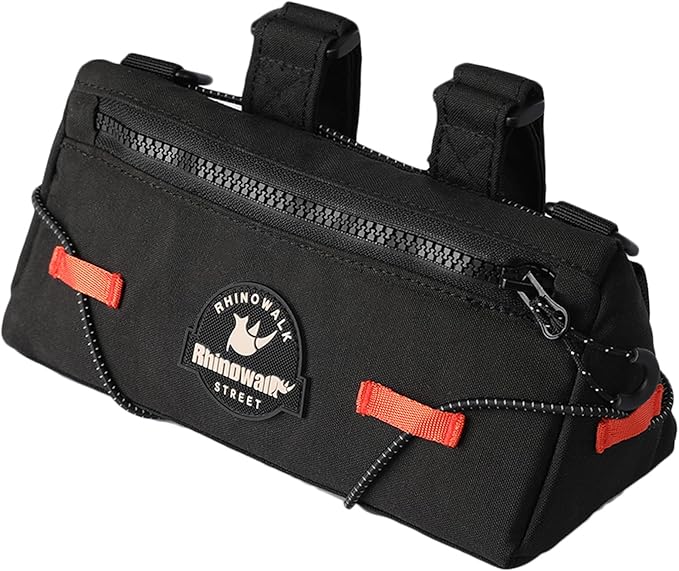 Rhinowalk Bike Handlebar Bag Urban Cycling Front Bag Bike Basket Bicycle Storage Bag for MTB Road Bike Folding Bike, Shoulder Bag, Cycling Accessories(Black)