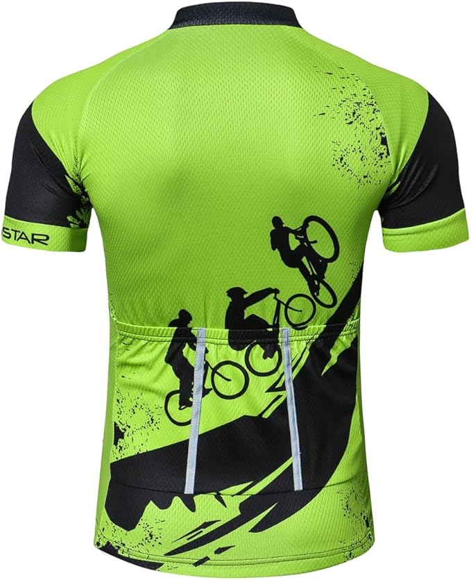 Sportswear Cycling Jerseys Short Sleeve Bike Clothing Bike top Men MTB Jersey Breathable Summer Black