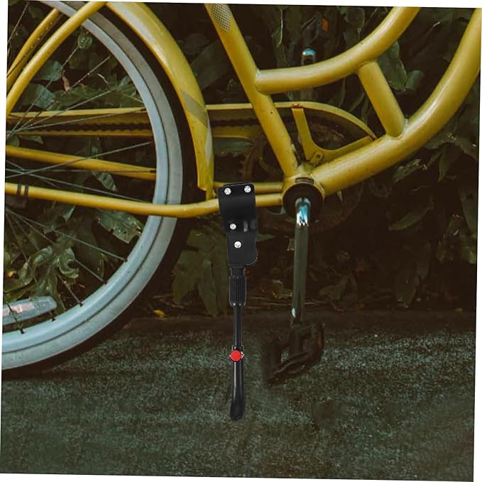 Happyyami Mountain Bike Kickstand Adjustable Bicycle Stopping Feet Stand for Road and Mountain Bikes Wear-resistant Replacement Kickstand Easy to Install and Use Support for Bicycles